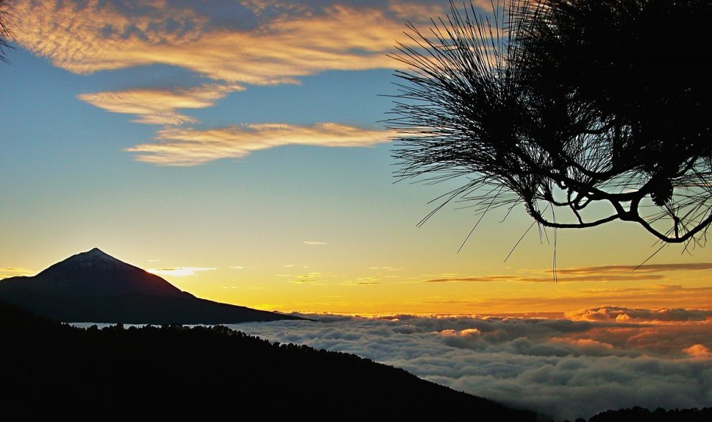 Teide Tenerife solnedgang