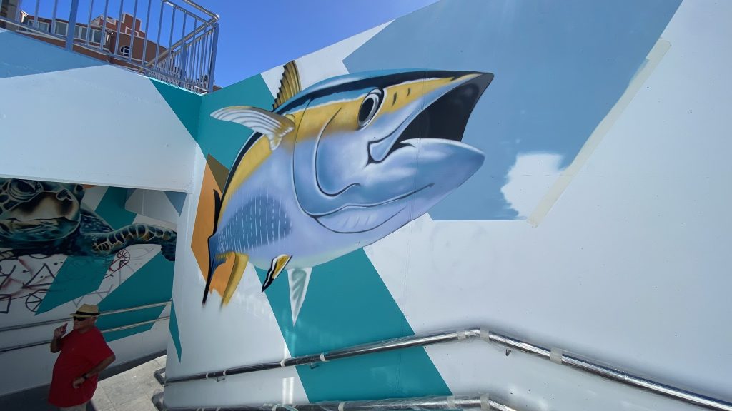 Graffiti av KAZ i Arguineguin Foto Torill Slåtten Jacobsen